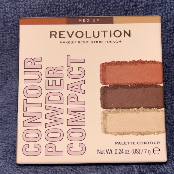 Revolution Contour Powder Compact Palette Face Highlight Shade Medium - Picture 1 of 2